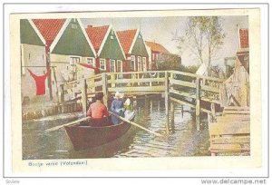 Man & Girls On A Boat, Bootje Varen, Volendam (North Holland), Netherlands, 1...