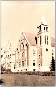 Dillon, Montana, MT, State Normal College, Gothic Revival Architecture, Postcard