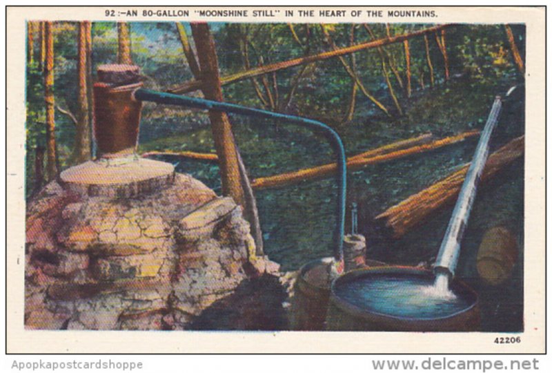 An 80 Gallon Moonshine Still In The Heart Of The Mountains 1946