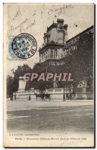 Paris Old Postcard Monument Etienne Marcel Quai de l & # City 39hotel