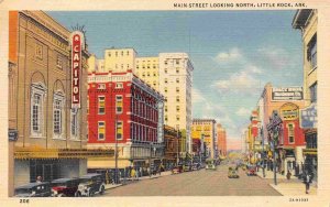 Main Street Capitol Theater Little Rock Arkansas 1940 linen postcard