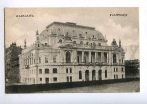 191994 POLAND WARSZAWA philharmonic theatre Vintage postcard