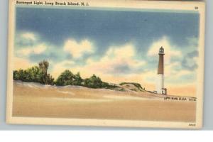 LONG BEACH ISLAND NJ Lighthouse Old Postcard