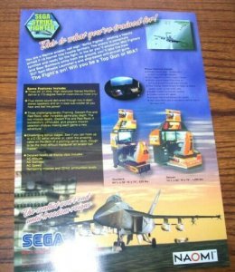 Sega Strike Fighter Arcade FLYER Original Video Game Art Print Sheet NOS 2000  