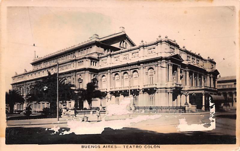 Teatro Colon Buenos Aires Argentina Unused 