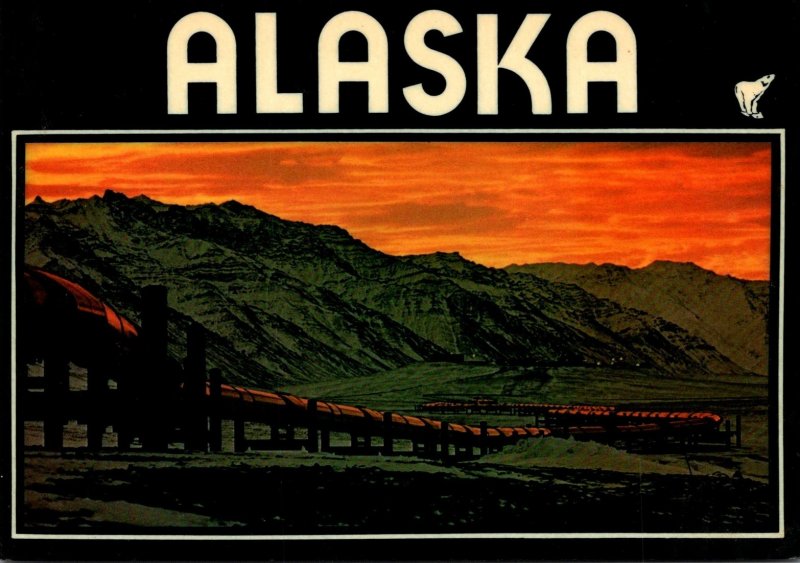 Alaska Sunset Over The World Famous Alaska Pipeline