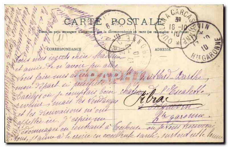 Old Postcard Limoux Promenade du Tivoli