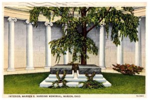 Interior Warren G Harding Memorial Marion Ohio Postcard Posted 1938