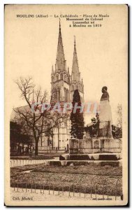 Old Postcard Moulins The Cathedral Square Museum Colonel Monument Laussedal d...