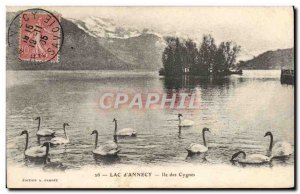 Old Postcard Lac d & # 39Annecy Miss Swan