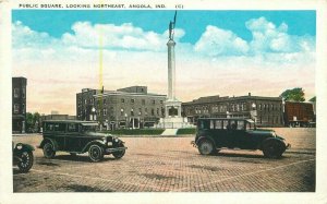 Anola Arizona Automobiles Public Square Wayne Tichnor 1920s Postcard 20-9763