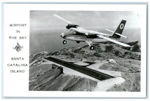 c1950's Airport In The Sky Airplane Santa Catalina Island CA RPPC Photo Postcard