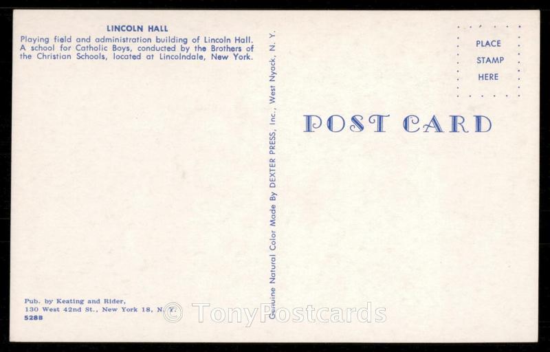 Lincoln Hall Lincolndale United States New York Other, Postcard