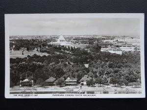 Australia MELBOURNE Panoramic View Looking South - Old RP Postcard