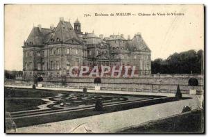Old Postcard From Around Melun Chateau De Vaux Le Vicomte