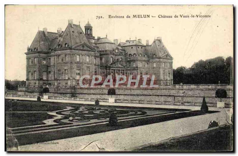 Old Postcard From Around Melun Chateau De Vaux Le Vicomte