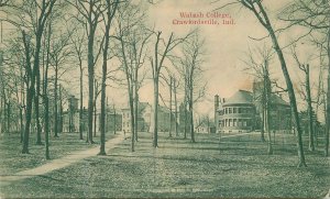 Postcard Indiana Crawfordsville Wabash College Kraemer 1913 23-6617