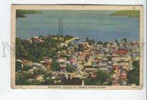 433766 Virgin islands St.Thomas residental district Vintage postcard