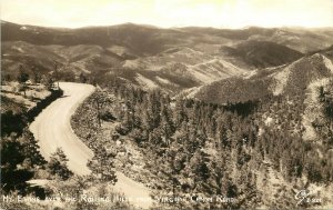 RPPC Sanborn I-821 Mt. Evans CO over Rolling Hills, Virginia Canon Road Unposted