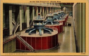 Boulder Dam Powerhouse Nevada Wing NV Postcard PC120