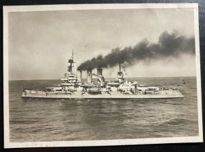 Mint Germany Real Picture Postcard Cover RPPC Battleship Hessen