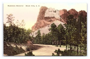 Rushmore Memorial Black Hills S. D. South Dakota Hand Colored Postcard