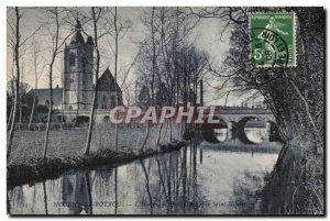 Old Postcard Nogent Le Rotrou L & # 39Huisne Eglise Saint Hilaire