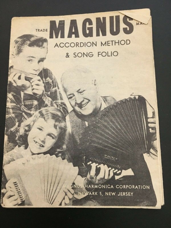 Magnus Accordion Method & Song Folio Paper Fold-out Booklet