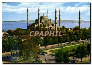 Postcard Modern Sultan Ahmet Camii ve Civari Istanbul Turkey