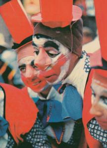 Rio De Janeiro Clown Mask Faces Carnival African Postcard