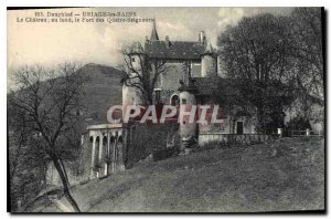 Old Postcard Dauphine Uriage les Bains The bottom Chateau Fort ds Four Lords