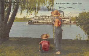 Unidentified Sternwheeler Steamship Mississippi River Ferry Boat Ship 