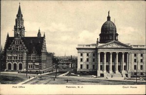 Paterson NJ Post Office and Court House Pre-1910 Vintage Postcard