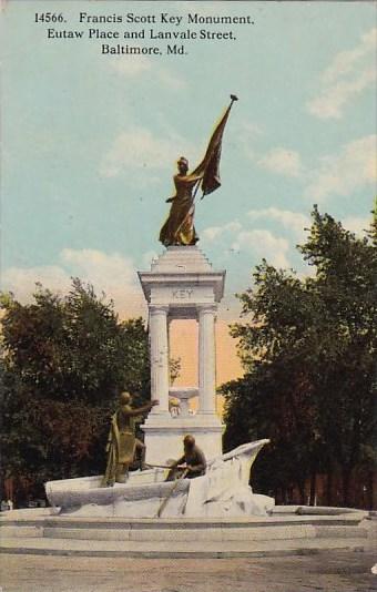 Francis Scott Key Monument Eutaw Place And Lanvale Street Baltimore Maryland ...