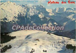 Postcard Modern Samoens (Haute Savoie) Plateau des Saix (Alt 1620m) and the c...