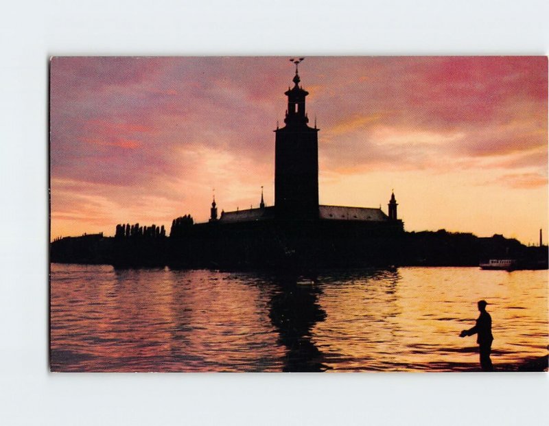 M-120923 Stockholm's Town Hall silhouetted at twilight Stockholm Sweden