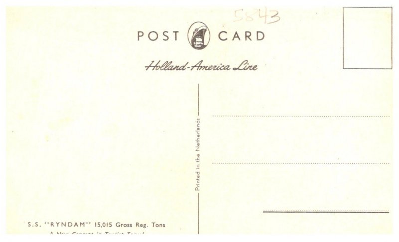 S.S. Ryndam  Holland-America Line