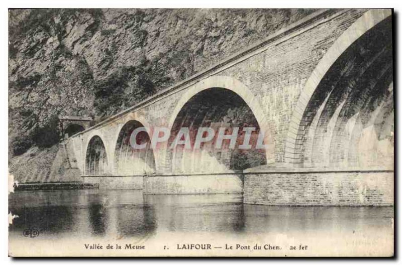 Old Postcard Valley of the Meuse Laifour walks of Iron Bridge