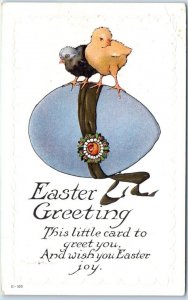 Postcard - Easter Greeting Card with Message and Easter Art Print