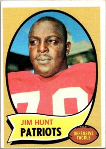 1970 Topps Football Card Jim Hunt New England Patriots sk21481