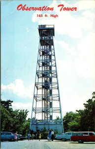 Vtg Observation Tower Mountain Summit Hot Springs National Park AR Postcard