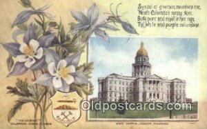 Denver, Colorado, CO State Capital USA 1911 postal used 1911, missing stamp