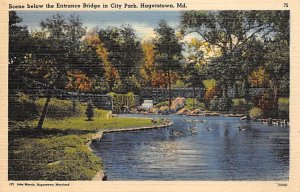 Entrance Bridge in City Park Hagerstown, Maryland MD