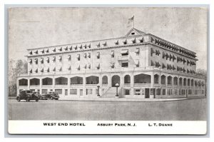 West End Hotel Asbury Park New Jersey NJ UNP Unused DB Postcard V11