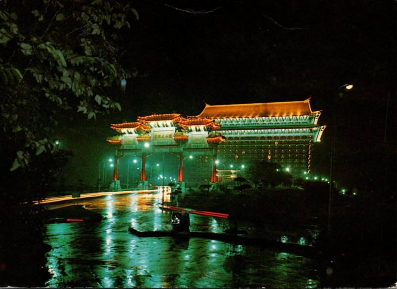 Taiwan Taipei City Grand Hotel At Night 1978