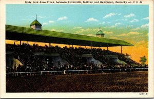 Vtg Dade Park Race Track Horse Racing US 41 Henderson Kentucky KY Postcard