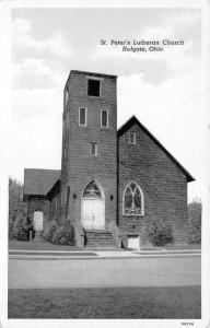 HOLGATE, OH Ohio  ST PETER'S LUTHERAN CHURCH  Henry Co c1920's Blue Sky Postcard