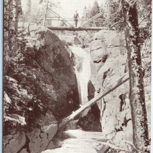 c1910s Estes Park, CO Upper Horseshoe Falls Postcard Rocky Bridge Waterfall A80