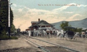 U.&D.R.R. Station, Fleischmans, NY, USA Railroad Train Depot Unused light cor...