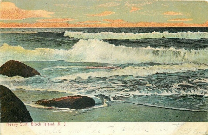 RI, Block Island, Rhode Island, Heavy Surf